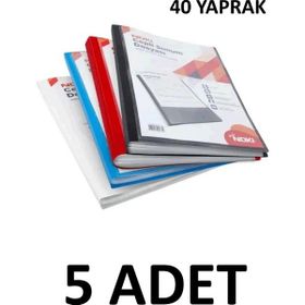 Noki 5 Adet 40 Yaprak Karışık Renk Cepli Sunum Dosyası