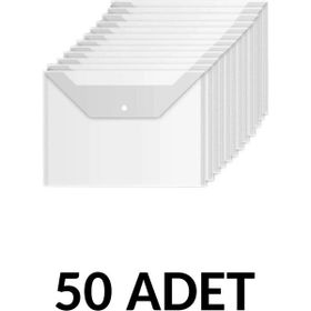 Noki 50 Adet Şeffaf A4 Dosya Zarf Dosya