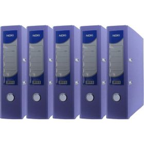Noki 56411-170 Lila 5'li Paket Geniş Plastik Klasör
