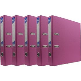 Noki 56412-070 Pembe 5'li Dar Plastik Klasör