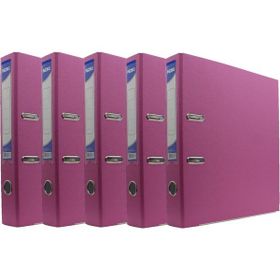 Noki 56412-070 Pembe 5'li Dar Plastik Klasör