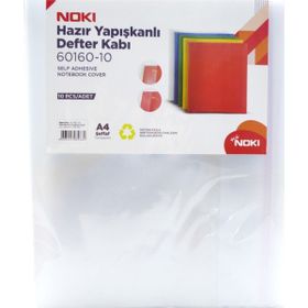 Noki 60160 A4 10'lu Şeffaf Yapışkanlı Hazır Defter Kabı