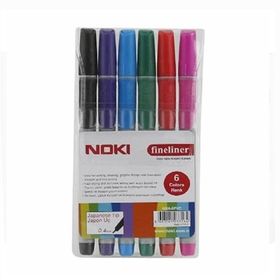 Noki 6068-6PW 6 Renk Finelıner Keçeli Kalem