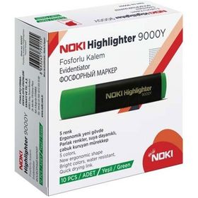 Noki 9000Y Yeşil 10'lu Fosforlu Kalem