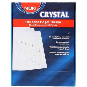 Noki A4 Mavi Kenarlı Cristal Poşet Dosya