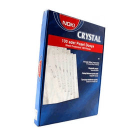 Noki Crystal 4830CR A4 100'lü Delikli Poşet Dosya