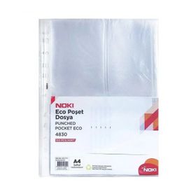 Noki Eco 100 Adet 5'li Paket Şeffaf Poşet Dosya