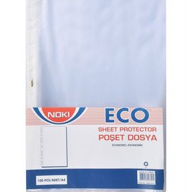 Noki Eco A4 Beyaz Kenarlı Delikli Ekoomik Gömlek Föy 30 Paketli Koli Poşet Dosya
