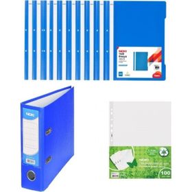Noki Eco Ofis Seti 5'li Geniş Mavi Klasör+50'li Telli Dosya+ 100'lü Poşet Dosya