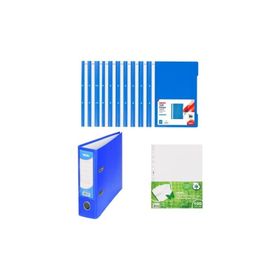 Noki Eco Ofis Seti 5'li Geniş Mavi Klasör+50'li Telli Dosya+ 100'lü Poşet Dosya