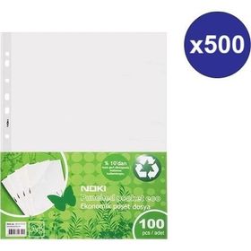 Noki Eco Şeffaf 500'lü Paket Poşet Dosya