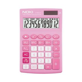 Noki H-MC010 12 Haneli Pilli ve Güneş Enerjili Pembe Hesap Makinesi