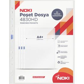 Noki Hd A4 Buzlu Şeffaf Poşet Dosya