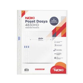 Noki Hd A4 Buzlu Şeffaf Poşet Dosya
