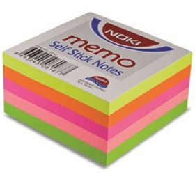 Noki Memo 12013 76x76 mm Pastel Karışık Renk 400 Yaprak Çizgisiz Yapışkanlı Not Kağıdı