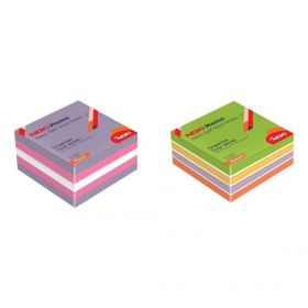 Noki Memo 75x75 mm 2'li Envai-Gizemli Neon Çizgisiz Yapışkanlı Küp Bloknot