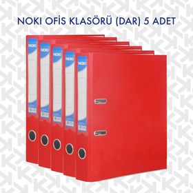 Noki Ofis Set 5 Kırmızı Dar Klasör