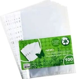 Noki Plastik Eco 100'lü Şeffaf Poşet Dosya