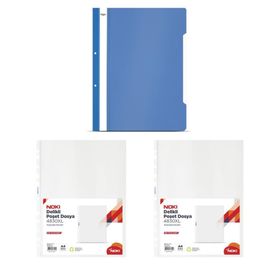 Noki Poşet 4830XL 100'lü 2 Adet Dosya+Noki Mavi 50'li Eco Telli Dosya