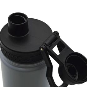 Noki T-0126 Gri Vidalı Kapak Taşıma Kulplu Çelik Matara 540 ml Termos