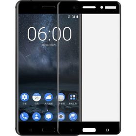 Nokia 6 3D Kavisli Temperli Siyah Cam Ekran Koruyucu