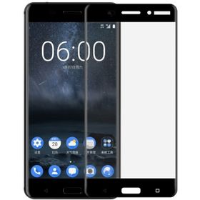 Nokia 6 3D Kavisli Temperli Siyah Cam Ekran Koruyucu