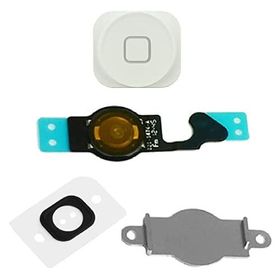 Nokta Teknik iPhone 5 Home Tuş Orta Tuş Buton Set Beyaz Film Flex
