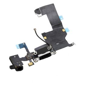 Nokta Teknik iPhone 5 Kulaklık Mikrofon Filmli Siyah Şarj Soketi