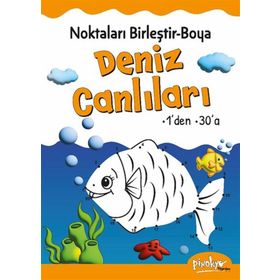 Noktaları Birleştir-Boya Deniz Canlıları 1 den 30 a - Pinokyo Yayınları