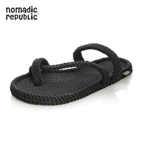 Nomadic Republic Hawaii Siyah ip Halat Kadın Sandalet