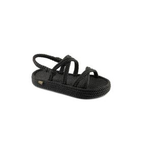Nomadic Republic Tahiti Siyah Platform Kadın Halat Sandalet