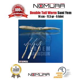 Nomura Double Taıl Worm 14 cm 11.5 gr 6 Adet Suni Yem