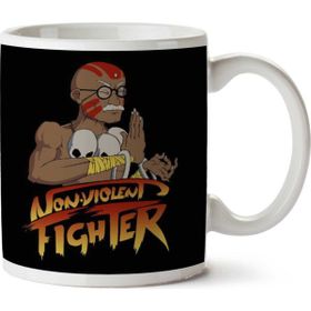 Non Violent Fighter Gandhi Street Fighter Baskılı Kupa