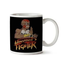 Non Violent Fighter Gandhi Street Fighter Baskılı Kupa