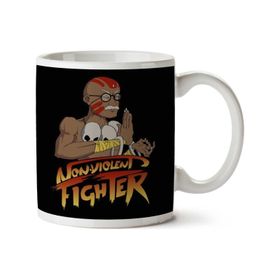 Non Violent Fighter Gandhi Street Fighter Baskılı Kupa