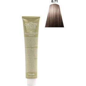 Nook Origin Color Profesyonel 8.71 Açık Küllü Kahve 100 ml Saç Boyası