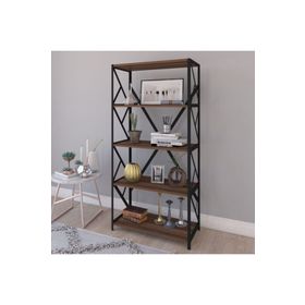 Noowa 5 Raflı Ceviz Kitaplık