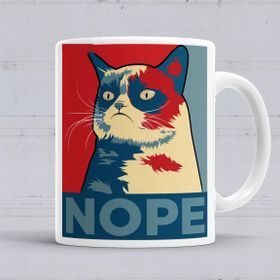 Nope Kedi Porselen Kupa Bardak