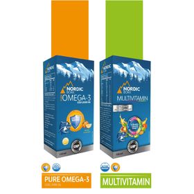 Nordic Bork Multivitamin 150 ml Şurup + Pure Omega-3 150 ml Şurup Balık Yağı