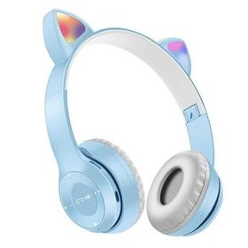 Noriyen Kedili Mavi Çocuk Bluetooth Kulaklık