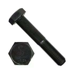 Norm 12x100 mm 8.8 Yarım Paso 931 Siyah 3 Adet Altı Köşe Çelik Civata