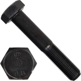 Norm 12x100 mm 8.8 Yarım Paso 931 Siyah 3 Adet Altı Köşe Çelik Civata
