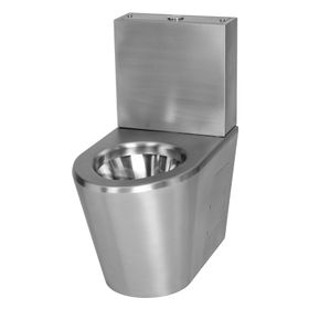 Normo Paslanmaz Çelik Engelli P Çıkışlı Rezervuar Taharet Çubuksuz 370x700x800 mm Klozet