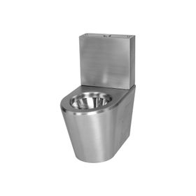 Normo Paslanmaz Çelik S Çıkışlı Rezervuar Taharet Çubuklu 370x610x740 mm Klozet