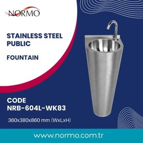 Normo Paslanmaz Çelik S Çıkışlı Rezervuar Taharet Çubuksuz 370x610x740 mm Klozet