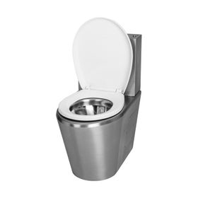 Normo Paslanmaz Çelik S Çıkışlı Rezervuar Taharet Çubuksuz 370x610x740 mm Klozet