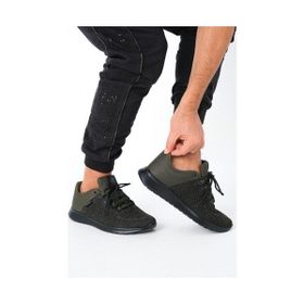North of Wild 45001 Mustang Tekstil Ultra Comfort Memory Foam Haki Erkek Spor Ayakkabı