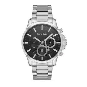 North West NW-2125-B Gümüş Analog Çelik Kordon Erkek Kol Saati