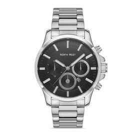 North West NW-2125-B Gümüş Analog Çelik Kordon Erkek Kol Saati