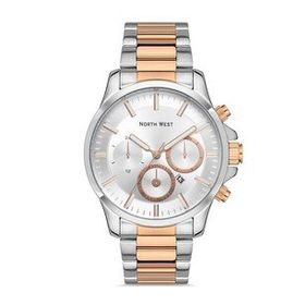 North West NW-2145-B Gümüş Analog Çelik Kordon Erkek Kol Saati